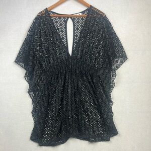 MIKEN Swim Women’s XL Open Knit Black Swimsuit Coverup